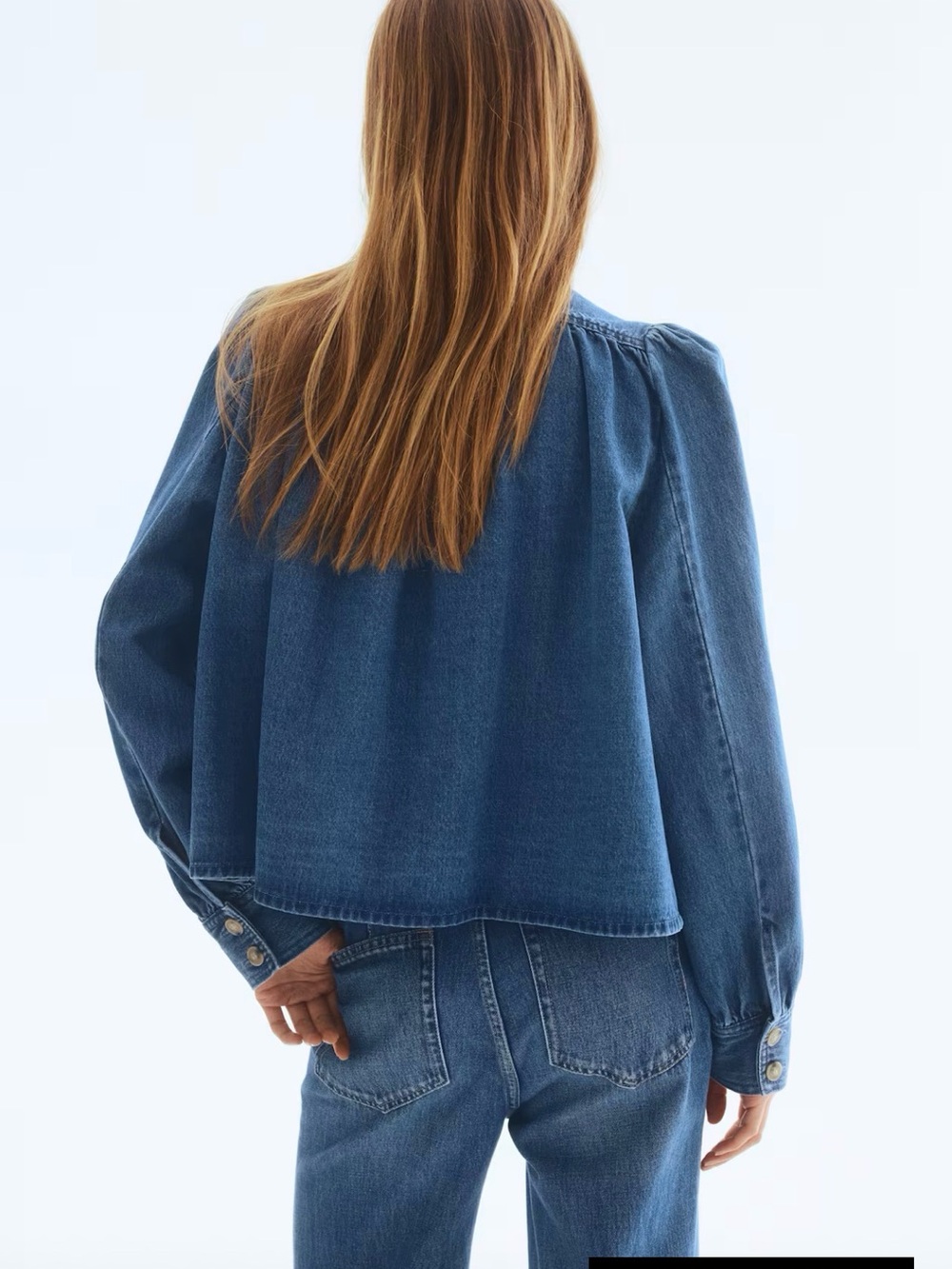 H&M Puffed Sleeve Twill Jacket - Picture 2 of 13